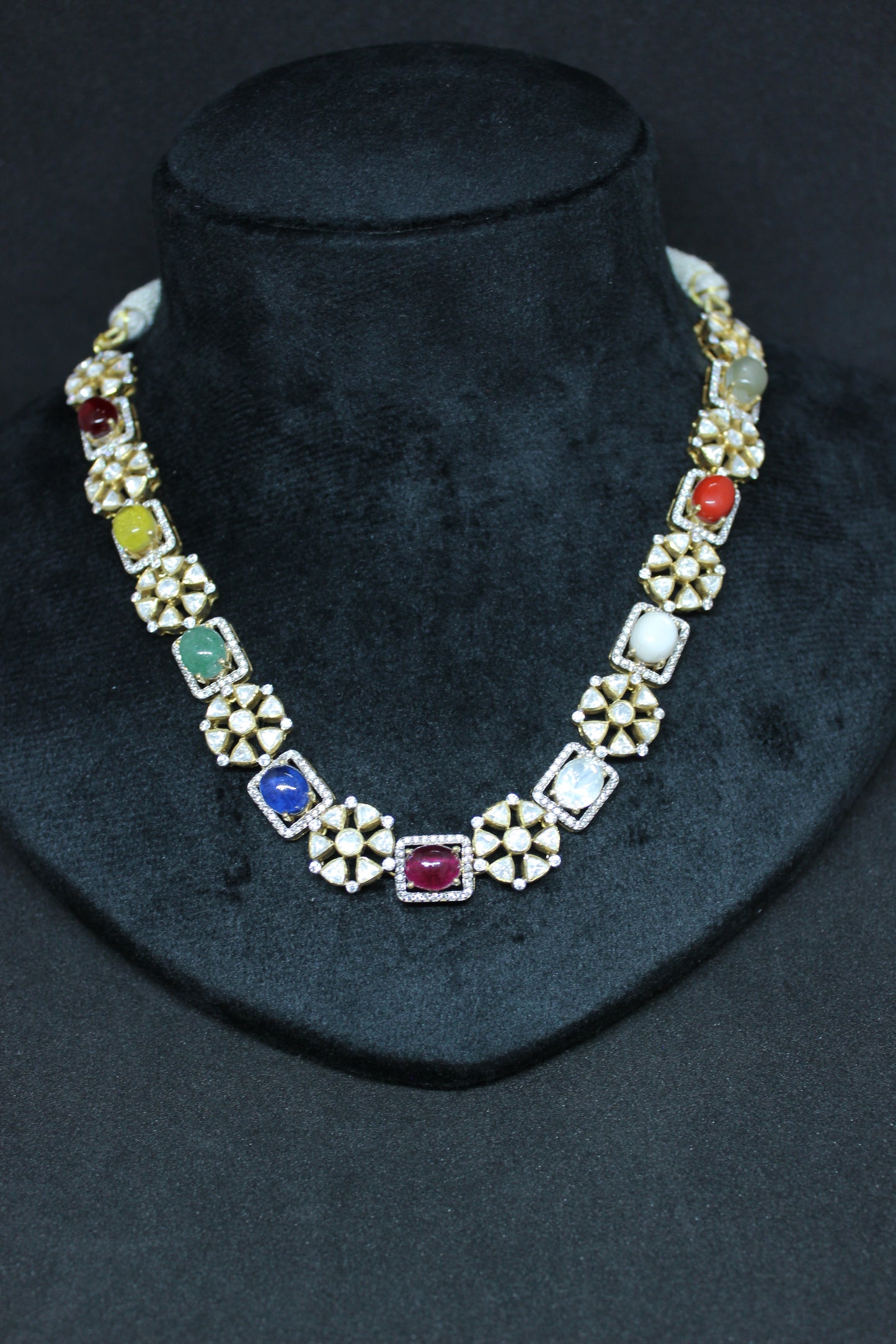 Navratanam Silver Necklace