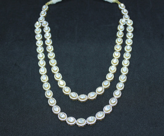 Double Line Silver Necklace