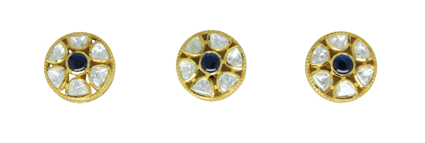 Midnight Floral Polki Buttons