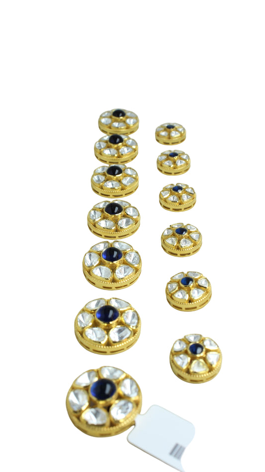 Midnight Floral Polki Buttons