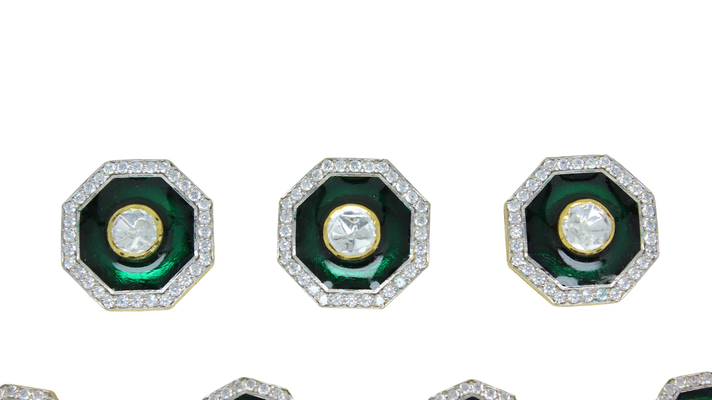 Bottle Green Meena Button