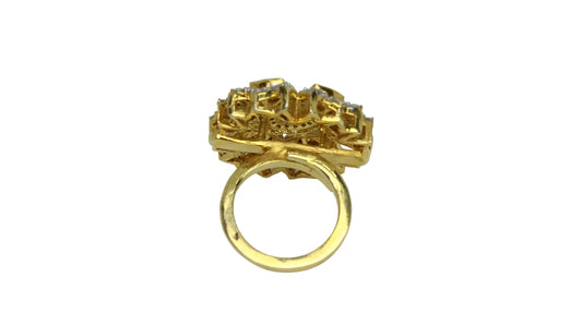 Rose Cut Silver Ring