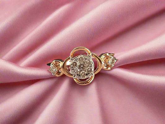 Celeste Halo Gold Ring