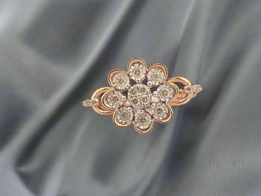 Twilight Bloom Gold Ring