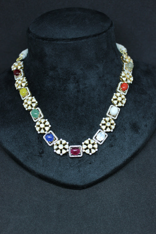 Navratanam Silver Necklace