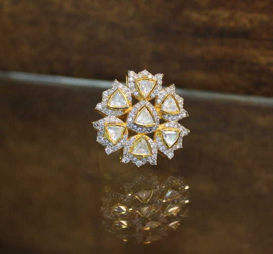 Rose Cut Silver Ring