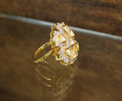 Rose Cut Silver Ring