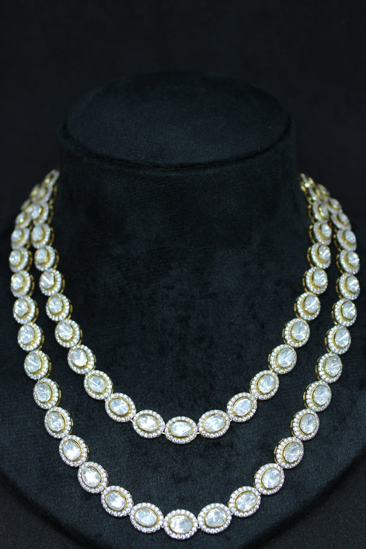 Double Line Silver Necklace