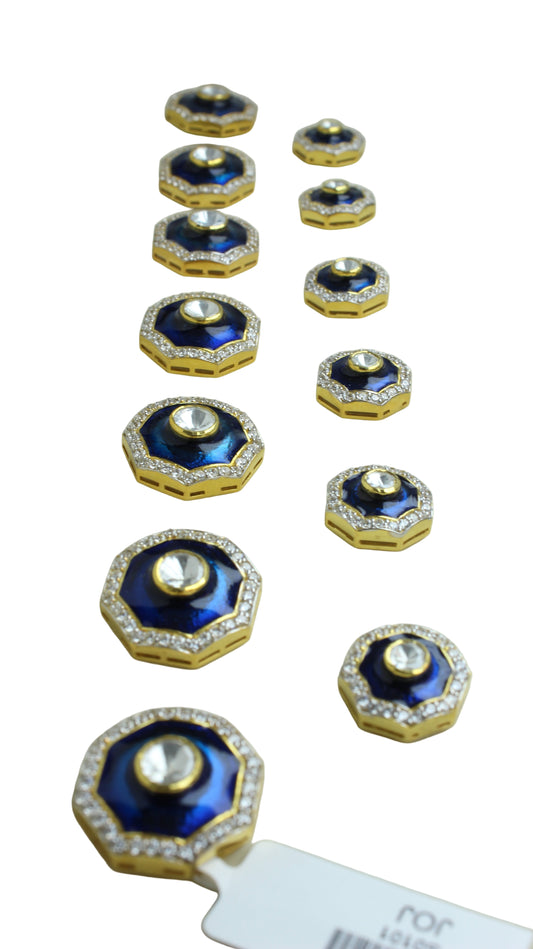 Blue Meena Button