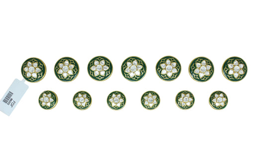 Harit Pushp Polki Button