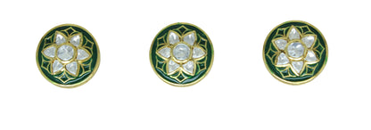 Harit Pushp Polki Button