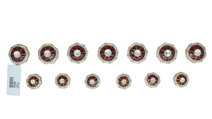 Royal Ruby Octagon Button