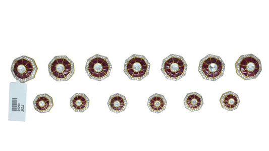 Royal Ruby Octagon Button