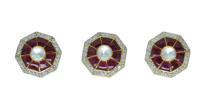 Royal Ruby Octagon Button