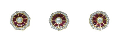 Royal Ruby Octagon Button
