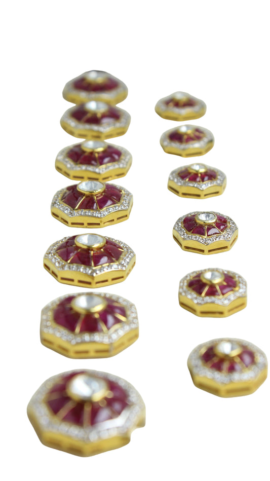 Royal Ruby Octagon Button