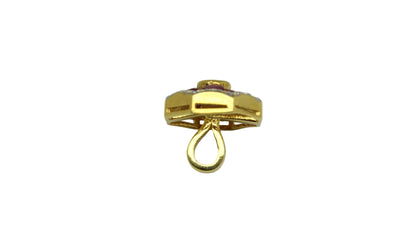 Royal Ruby Octagon Button