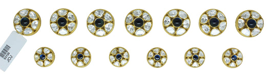 Midnight Floral Polki Buttons