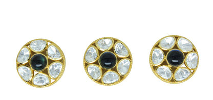 Midnight Floral Polki Buttons
