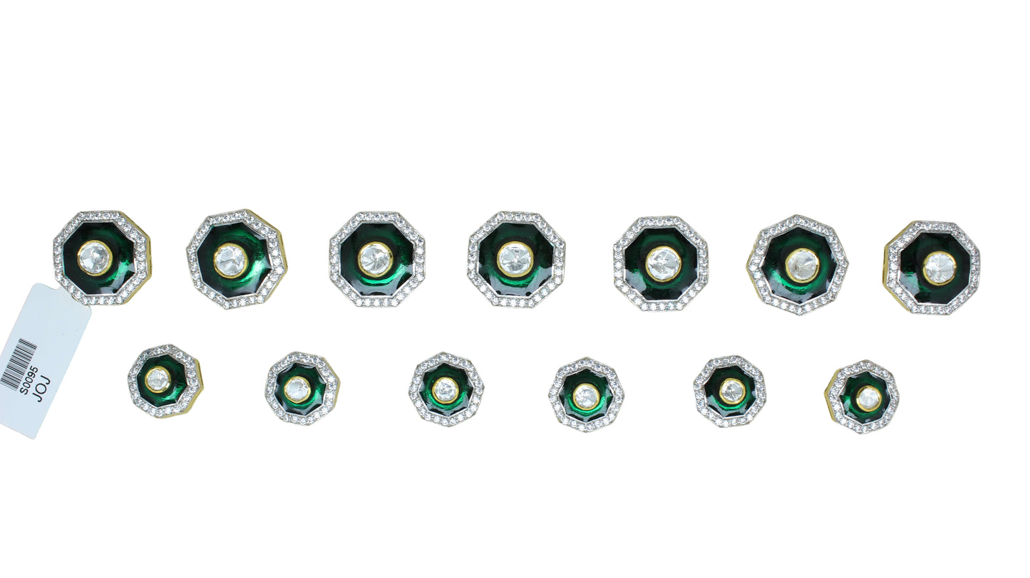 Bottle Green Meena Button