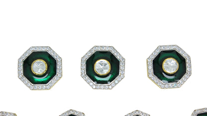Bottle Green Meena Button
