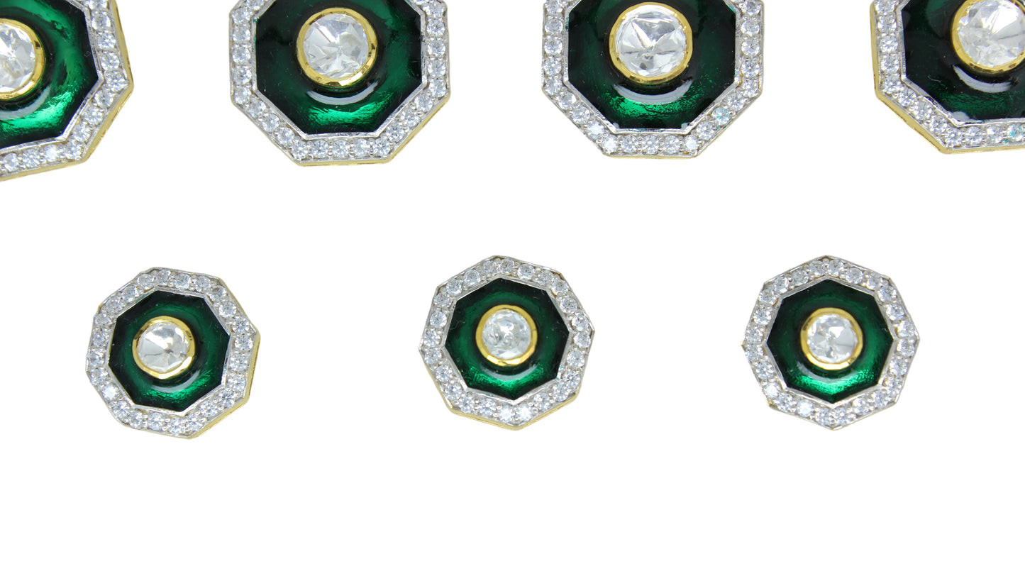 Bottle Green Meena Button
