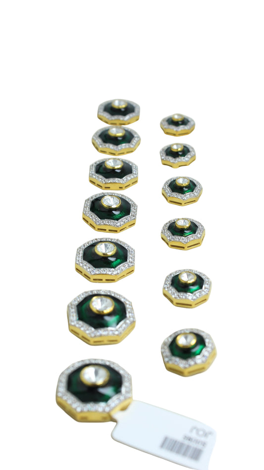 Bottle Green Meena Button
