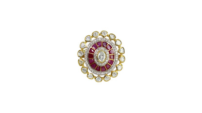 Jaipur Royal Ruby Polki Ring