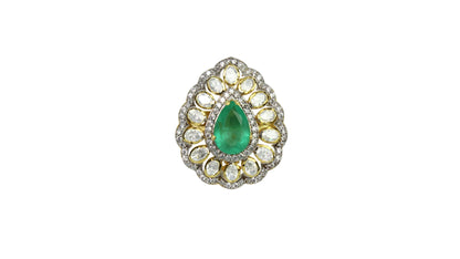 Emerald Dewdrop Ring