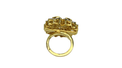 Rose Cut Silver Ring