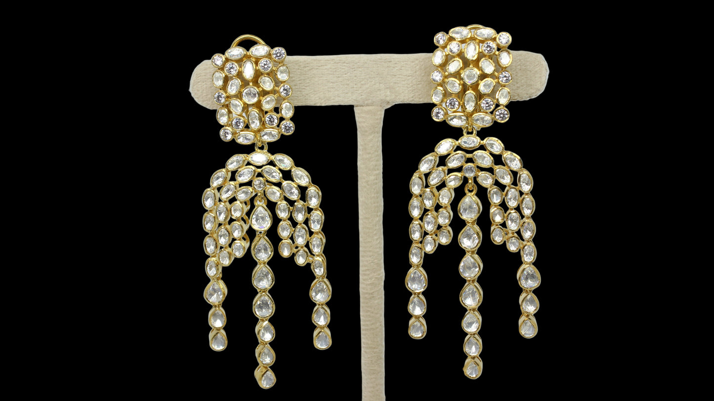 Chandrika Cascade Silver Earring