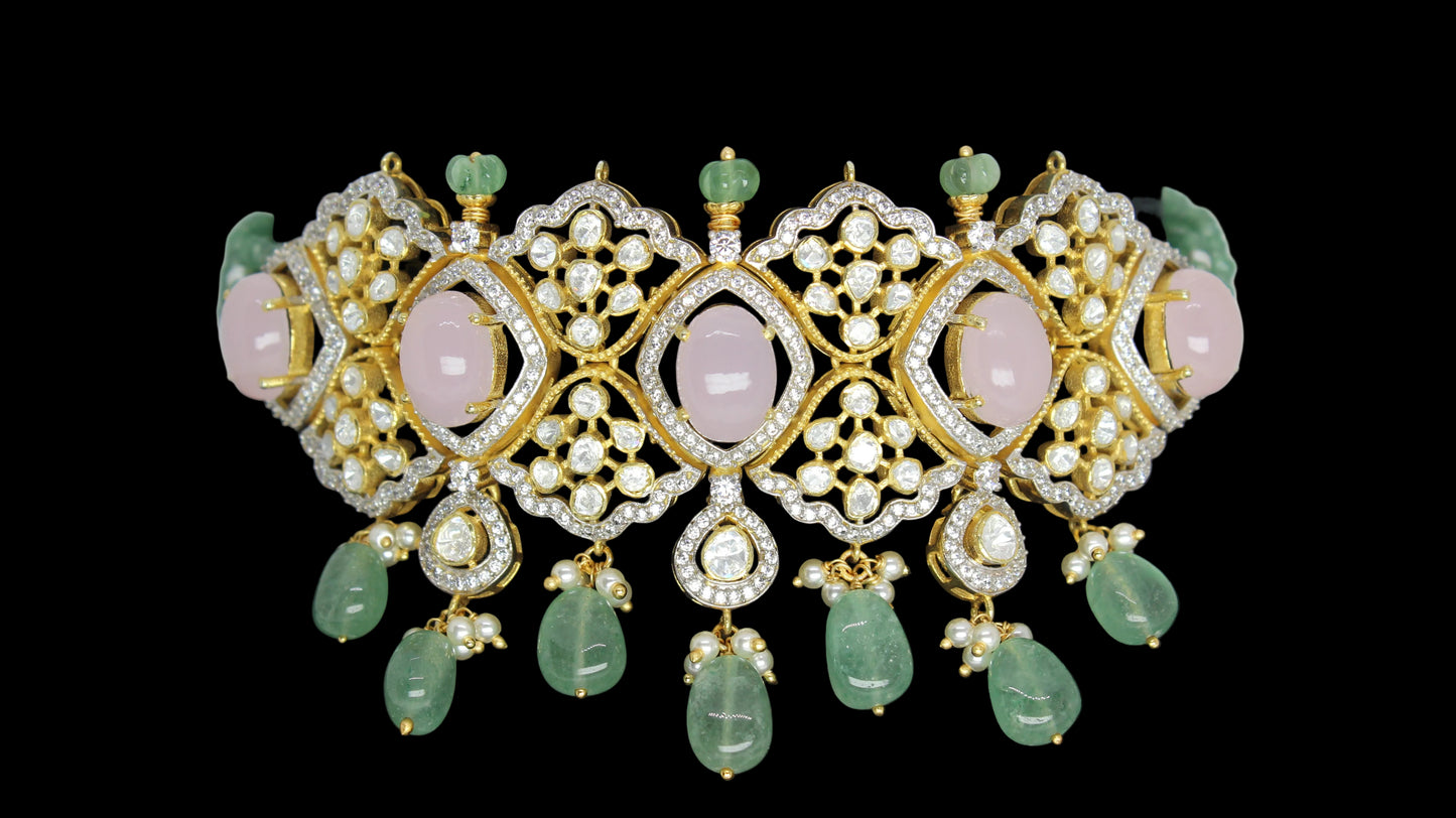 Emerald Rose Choker
